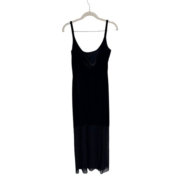 Vintage y2k Betsy & Adam formal maxi length black gown size 10 beaded velvet - Picture 3 of 6
